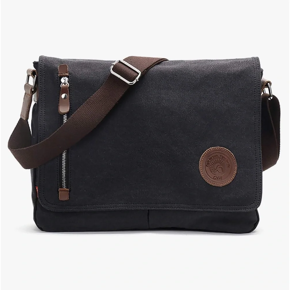 Augur Strauss & Co. Vintage Canvas Messenger Bag Crossbody Sling Bag